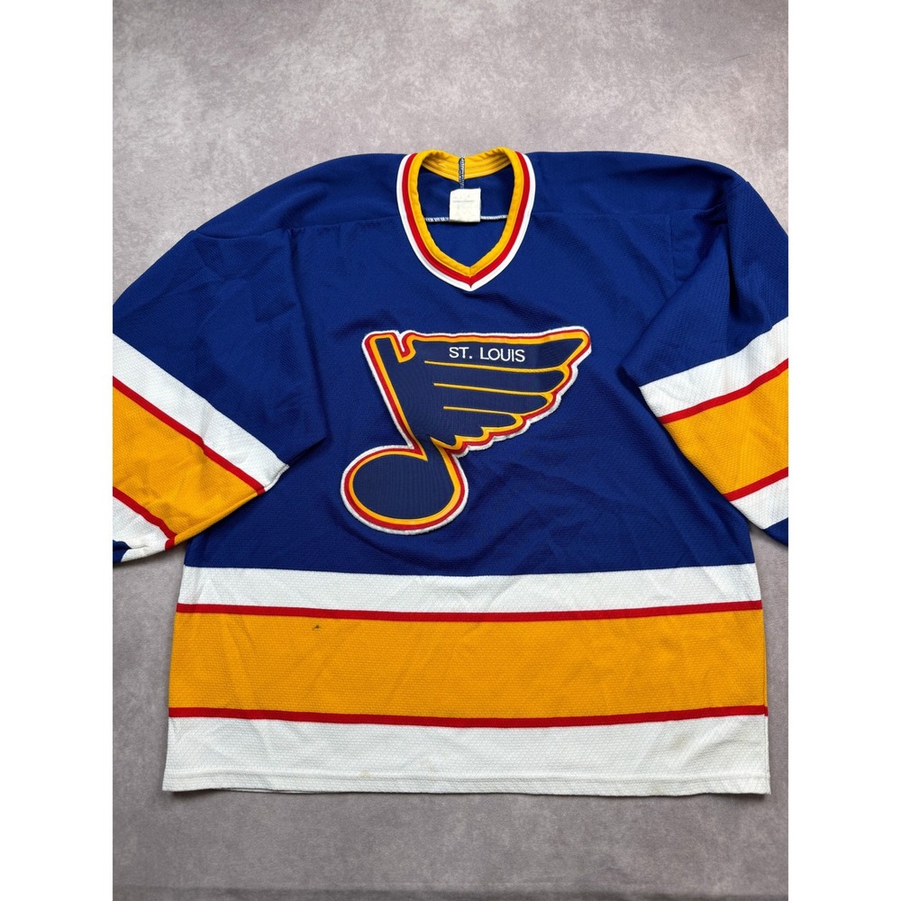 VTG 90s St Louis Blues Hockey Jersey Maska Air-Knit Blue Men M USA NHL